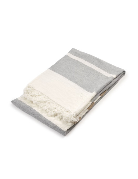 Foutah Ash Stripe Gris/Sable 110/180
