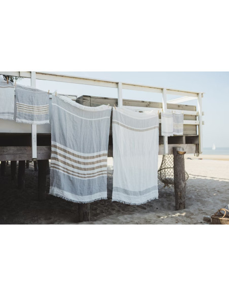 Foutah Ash Stripe Gris/Sable 110/180