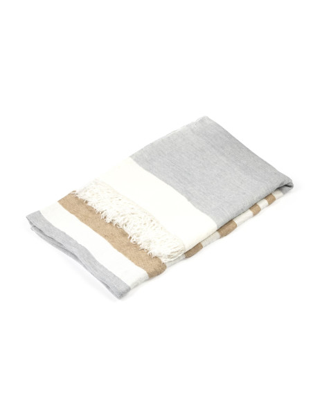 Foutah Ash Stripe Gris/Sable 110/180