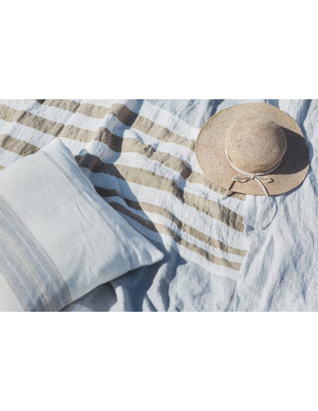 Foutah Ash Stripe Gris/Sable 110/180