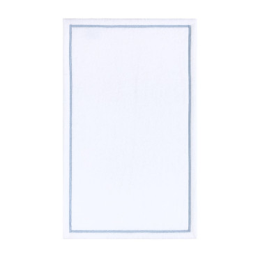 Serviette De Douche Duetto Blanc Broderie Pastel 55/100 2