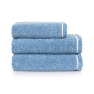 Serviette De Douche Duetto Pastel Broderie Blanche 55/100