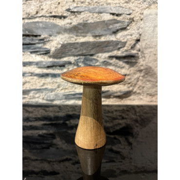 Accessoire Salon Champignon Marron Naturel Bois 8/8/11