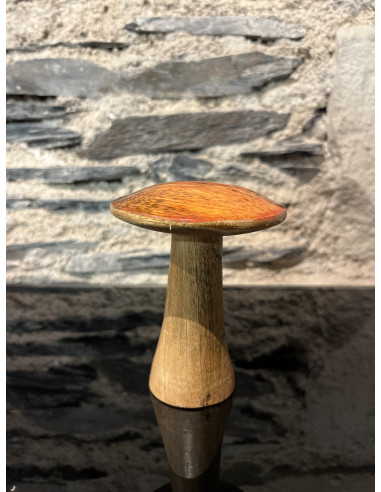 Accessoire Salon Champignon Marron Naturel Bois...