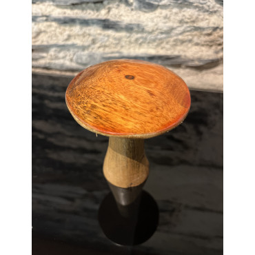 Accessoire Salon Champignon Marron Naturel Bois 8/8/11 2
