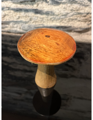 Accessoire Salon Champignon Marron Naturel Bois...