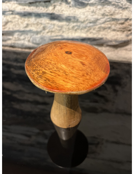 Accessoire Salon Champignon Marron Naturel Bois 8/8/11