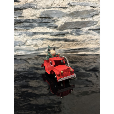 Accessoire Salon Ressort Voiture Pere Noel Rudolf Metal...
