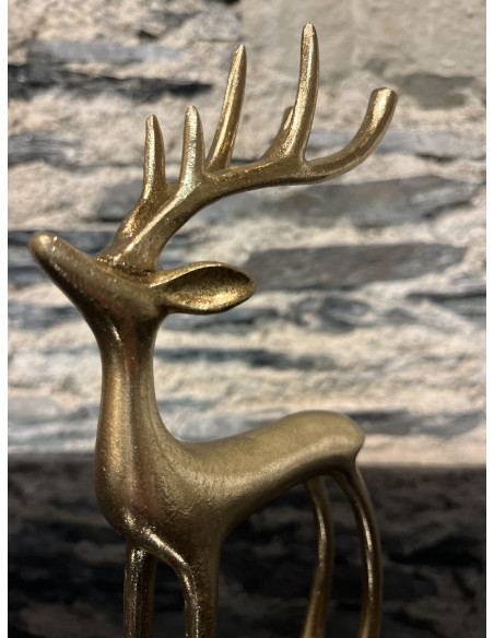 Accessoire Salon Cerf Debout Or 13/5/24