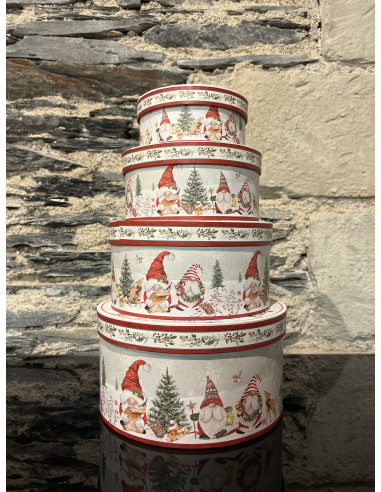 Accessoire Salon Set De 4 Boite Rondes Friendly...