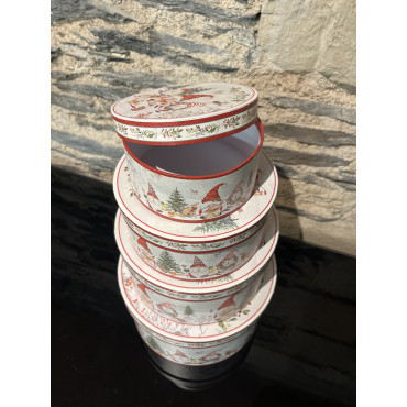 Accessoire Salon Set De 4 Boite Rondes Friendly Gnomes... 2