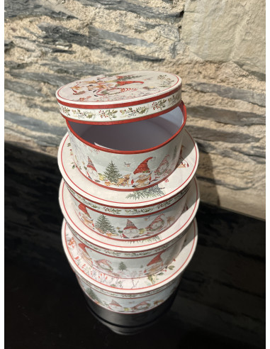 Accessoire Salon Set De 4 Boite Rondes Friendly...