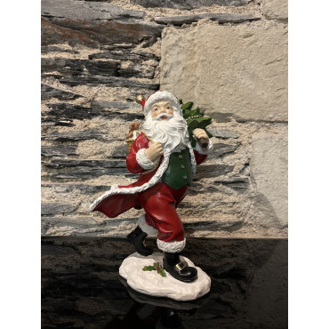 Accessoire Salon Pere Noel Arbre Sac Rouge Vert 19/13/31