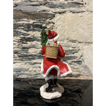 Accessoire Salon Pere Noel Arbre Sac Rouge Vert 19/13/31 2