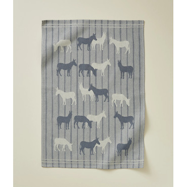 Torchon Jacquard Rdv Au Pré Bleu
