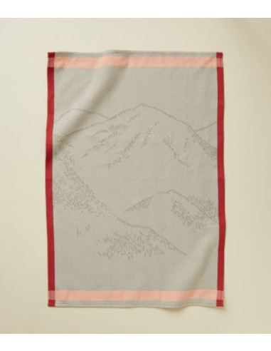 Torchon Jacquard Grandeur Nature Bordeaux