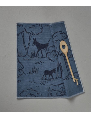 Serviette Invite Cévennes Bleu 50/50