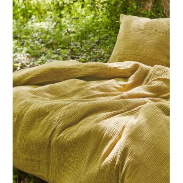 Taie Gaze De Coton Vert Lichen 50/70 2
