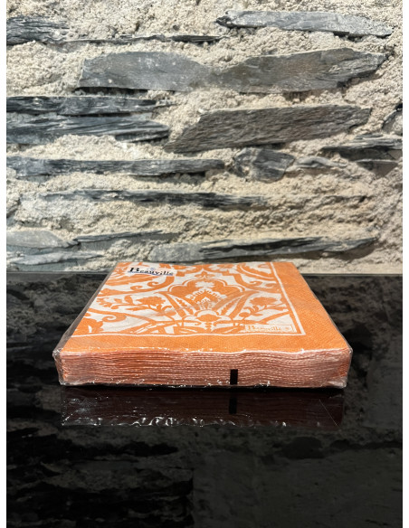 Serviette de table papier st tropez mandarin