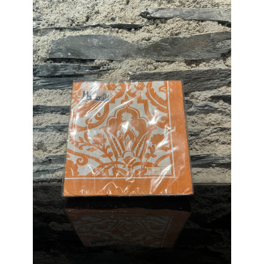 Serviette de table papier st tropez mandarin 2
