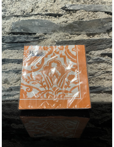 Serviette de table papier st tropez mandarin