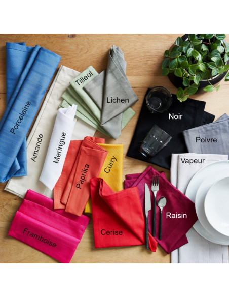Serviette de table framboise x1