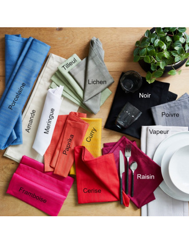 Serviette de table meringue x1
