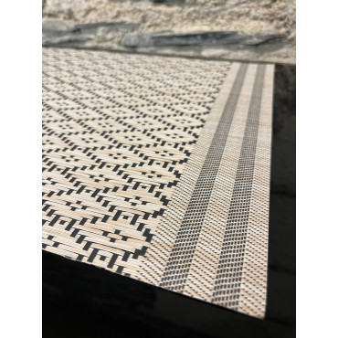 Set De Table Kadra Naturel/Noir 33/45