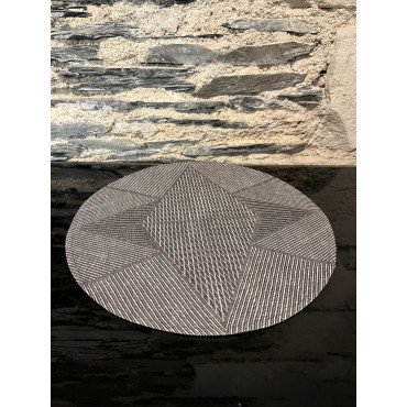 Set de table rond club losange gris  d42 2