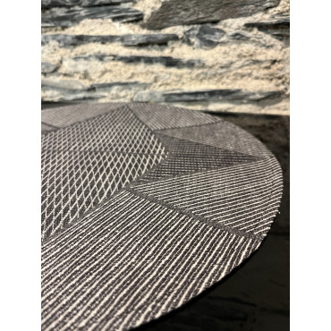 Set de table rond club losange gris  d42