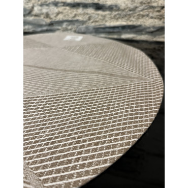 Set de table rond club losanges naturel beige  d42