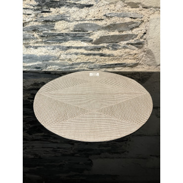 Set de table rond club losanges naturel beige  d42 2