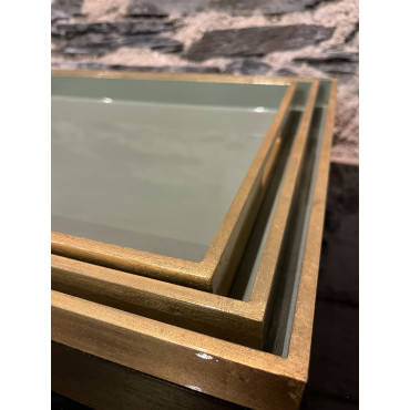 Plateau Set De 3 Rectangle Celadon 2