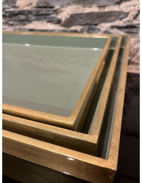 Plateau Set De 3 Rectangle Celadon