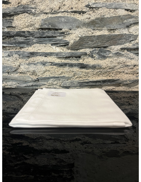 Serviette de table blanche satin  56/56