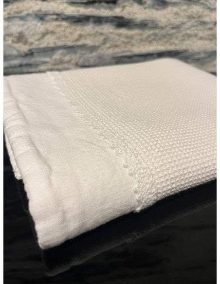 Torchon Nid D'Abeille Blanc Coton 50/85