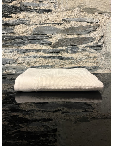 Torchon Nid D'Abeille Blanc Coton 50/85