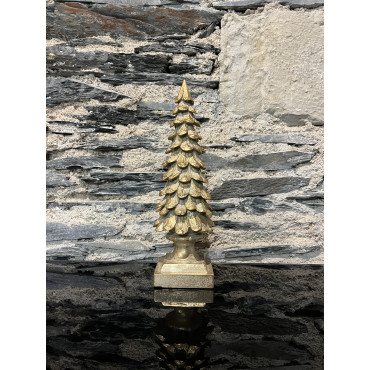 Accessoire Salon Sapin Doree Resine 34