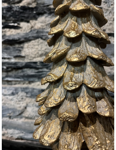 Accessoire Salon Sapin Doree Resine 34