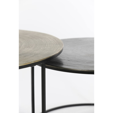 Table De Salon Primo Or/Anthracite 2