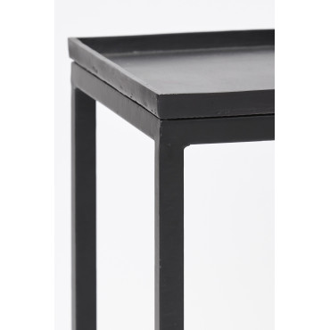 Table d'appoint kendra noir mat duo carre 2