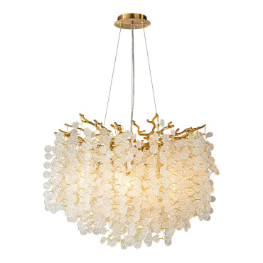 Suspension Pampille Or Verre 60