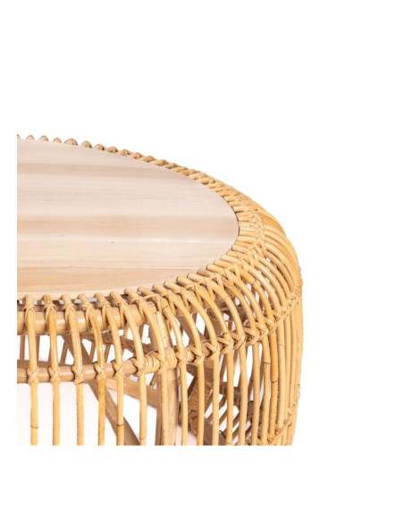 Table Basse Phil Rotin Et Bois Naturel D78/42