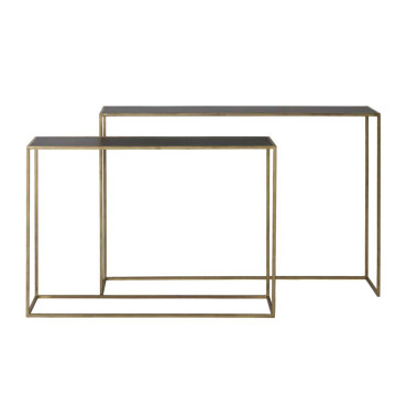 Console Boca Noir Terne Wash Or (2) 100X25X70+120X25X80...