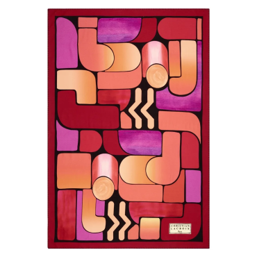Plaid Graphe Magenta 130/180