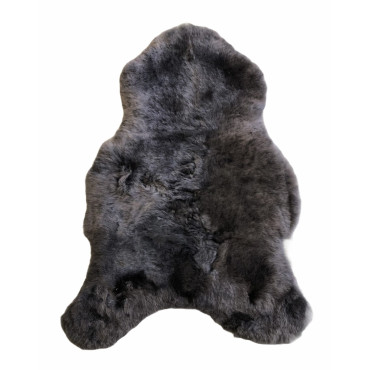 Tapis peau d'agneau islande teinte anthracite  90/100