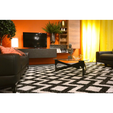 Tapis Rombina Beige Black Chevron 170/230 2