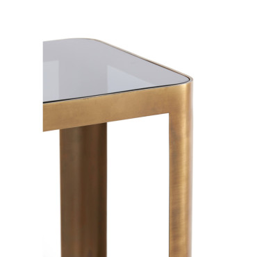 Mobilier Oxe Duo De Pilier Bronze/Verre Fumee 30/30/80... 2