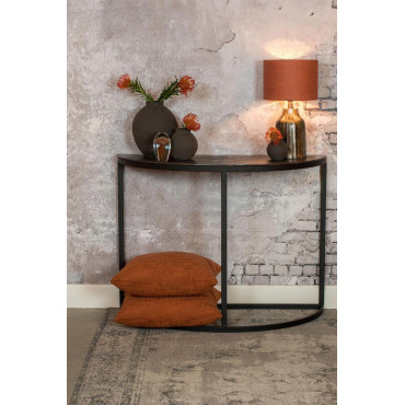 Mobilier peto bronze antique brut noir demi lune  100/42/76 2