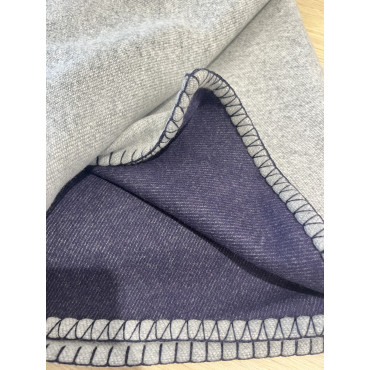Plaid cachemire navy gris  140/190 2
